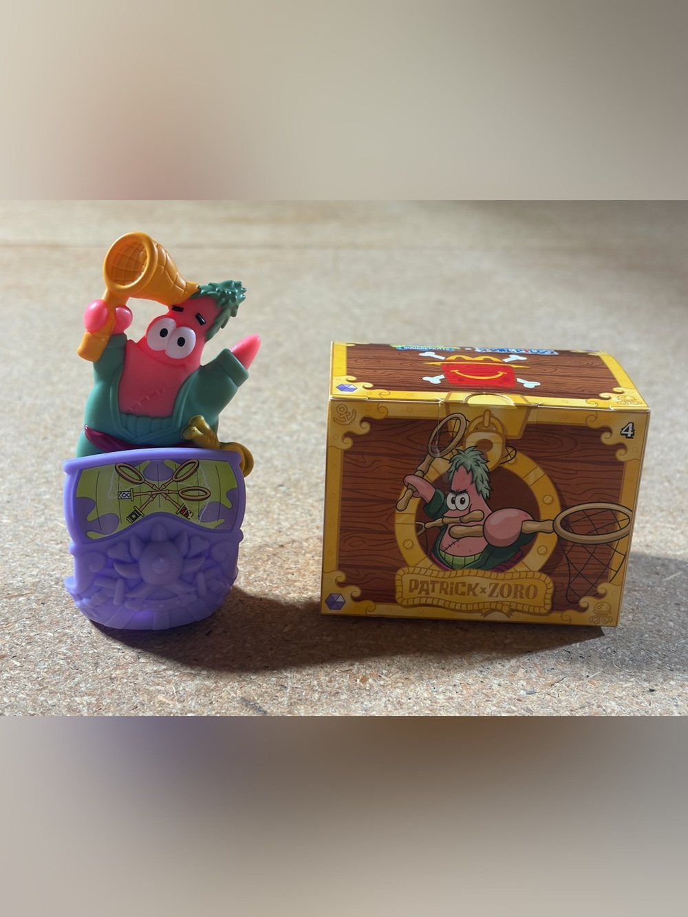 McDonald's One Piece x SpongeBob 2026 Patrick x Zoro #4 Happy Meal Toy
